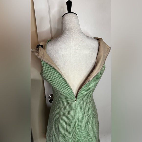 J.Crew Green Gingham Skater Cocktail Dress Racerback Sleeveless Circle Skirt - Picture 7 of 10